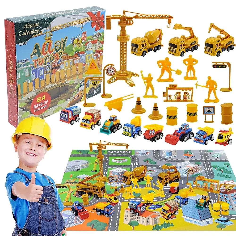 Advent Calendar Car Toys Box Kids 24 Day Christmas Gift - Image 16