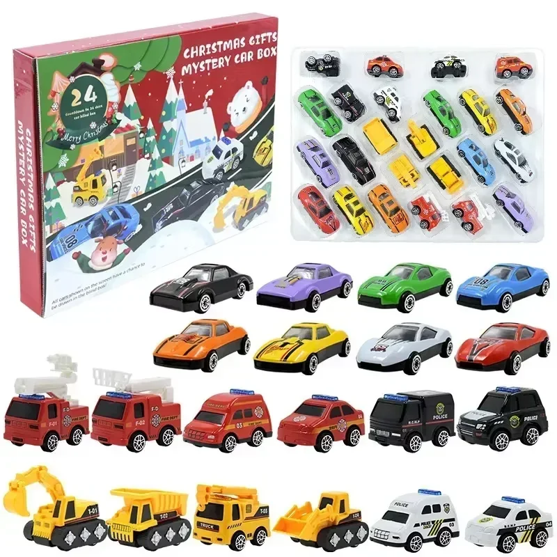 Advent Calendar Car Toys Box Kids 24 Day Christmas Gift - Image 4