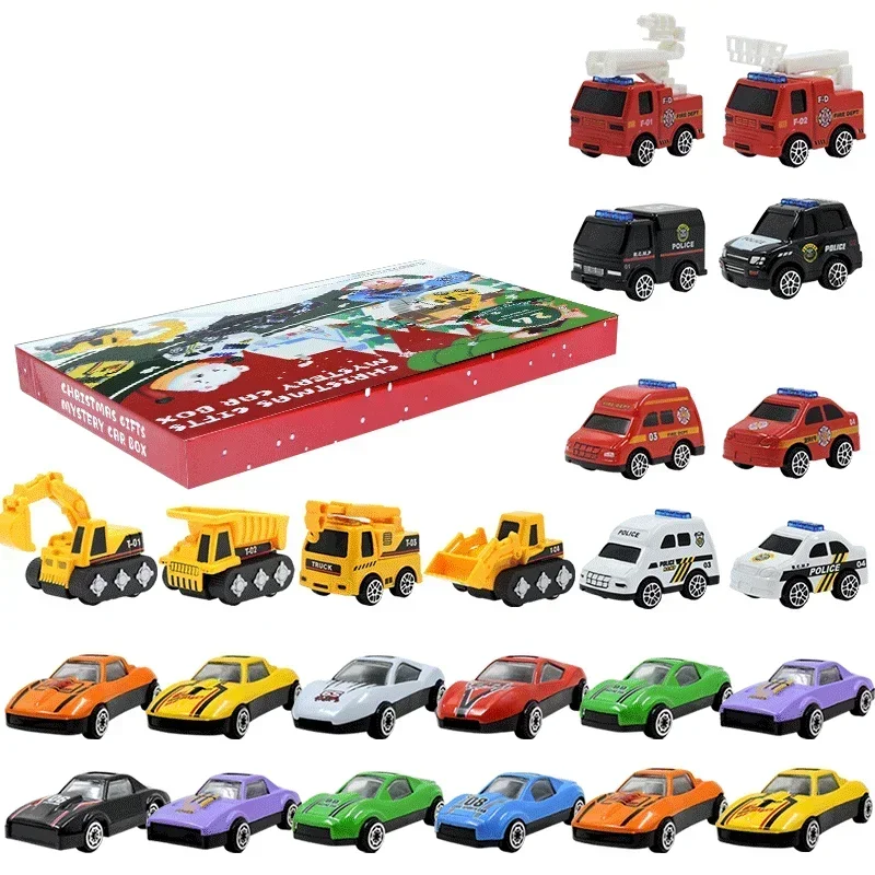 Advent Calendar Car Toys Box Kids 24 Day Christmas Gift - Image 5