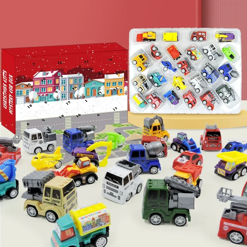 Advent Calendar Car Toys Box Kids 24 Day Christmas Gift - Image 7