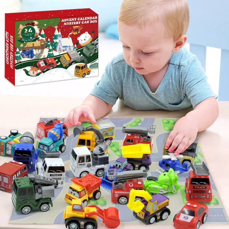 Advent Calendar Car Toys Box Kids 24 Day Christmas Gift - Image 8