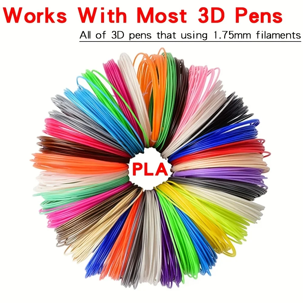 32 Colors 3D Pen Filament 1.75mm PLA, 320 Feet Total for Art Projects - Image 4
