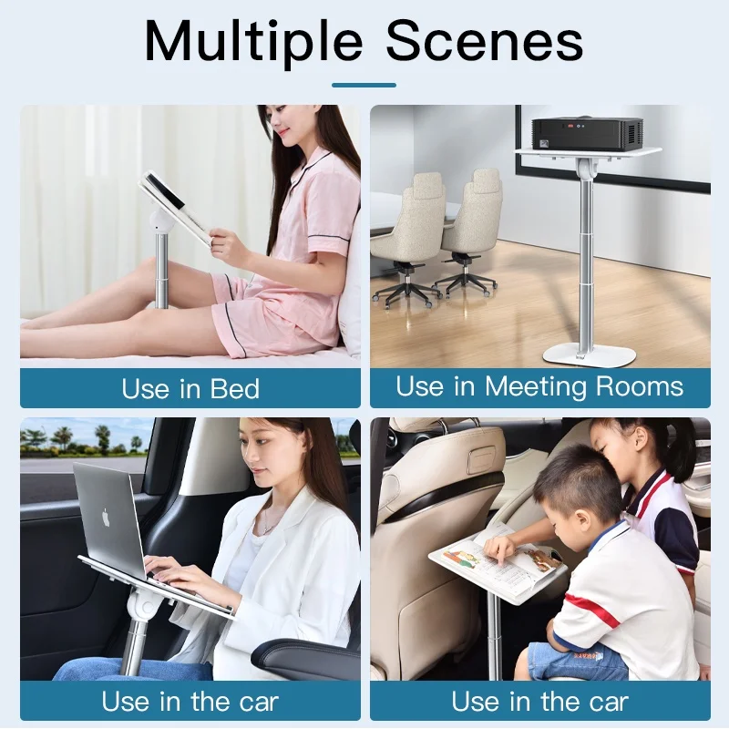 Adjustable Aluminum Laptop Stand & Accessories - Portable Cooling Bracket for MacBook, Tablet - Image 5