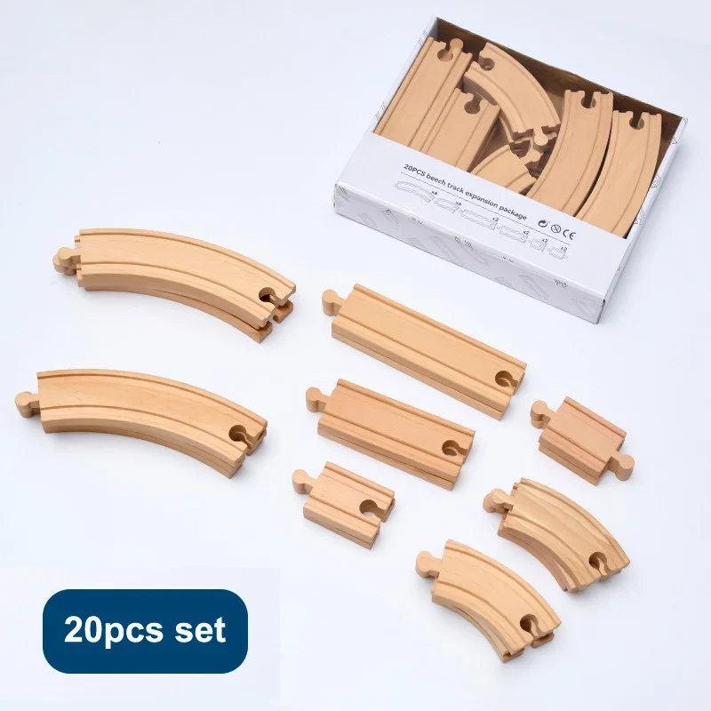 Beech Wood Train Track Set - DIY Assembly Toy for Kids Eco-Friendly - Image 6