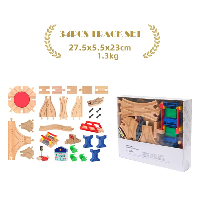 Beech Wood Train Track Set - DIY Assembly Toy for Kids Eco-Friendly - Image 7