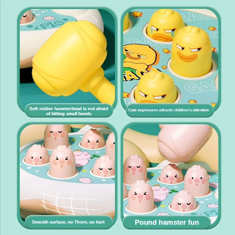 Montessori Cartoon Whac-A-Mole Game - Educational Toddler Toy for Parent-Child Bonding, Fun Animal Theme Activity, Perfect Birthday Gift - Image 3