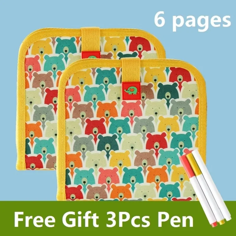 6-Sided Magic Drawing Board for Kids - Educational Erase Board with 3 Chalk Pens, Transparent & Black Sides, Fun Coloring Activity - Image 6