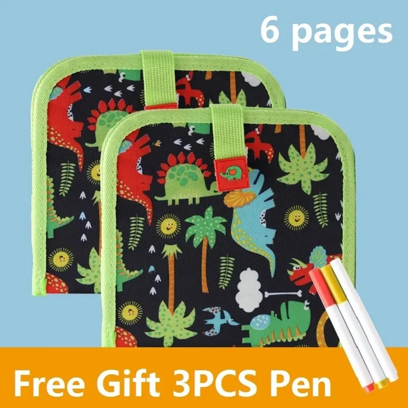 6-Sided Magic Drawing Board for Kids - Educational Erase Board with 3 Chalk Pens, Transparent & Black Sides, Fun Coloring Activity - Image 7