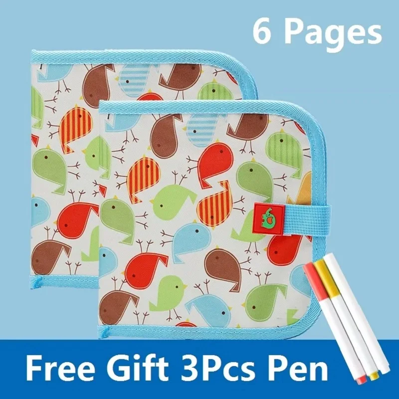 6-Sided Magic Drawing Board for Kids - Educational Erase Board with 3 Chalk Pens, Transparent & Black Sides, Fun Coloring Activity - Image 8