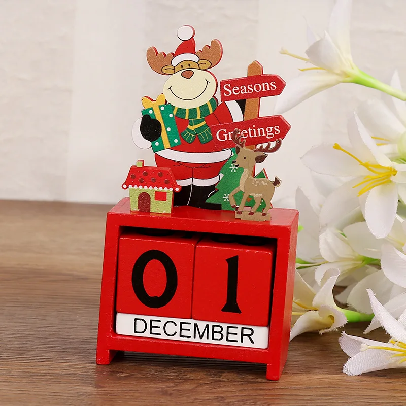 Christmas Wooden Countdown Calendar Ornament Tabletop Decor - Image 13