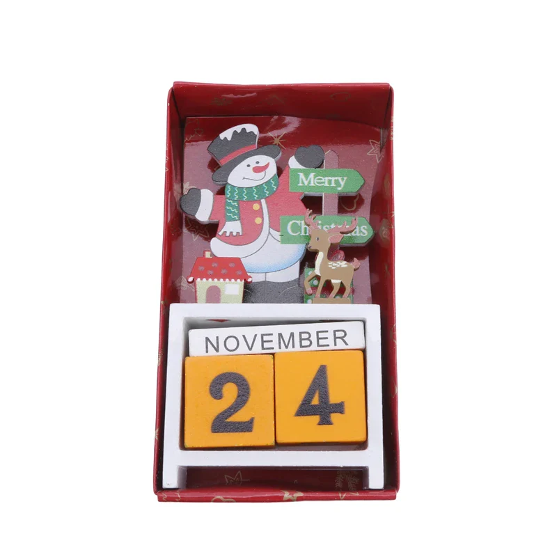 Christmas Wooden Countdown Calendar Ornament Tabletop Decor - Image 19