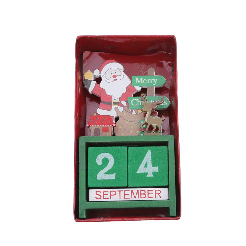Christmas Wooden Countdown Calendar Ornament Tabletop Decor - Image 20