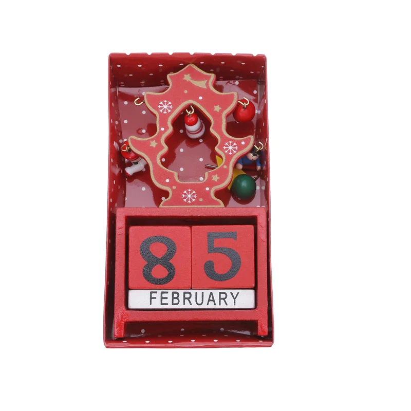 Christmas Wooden Countdown Calendar Ornament Tabletop Decor - Image 22