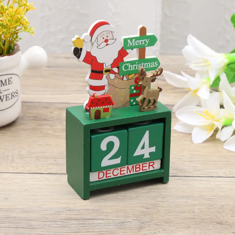 Christmas Wooden Countdown Calendar Ornament Tabletop Decor - Image 24