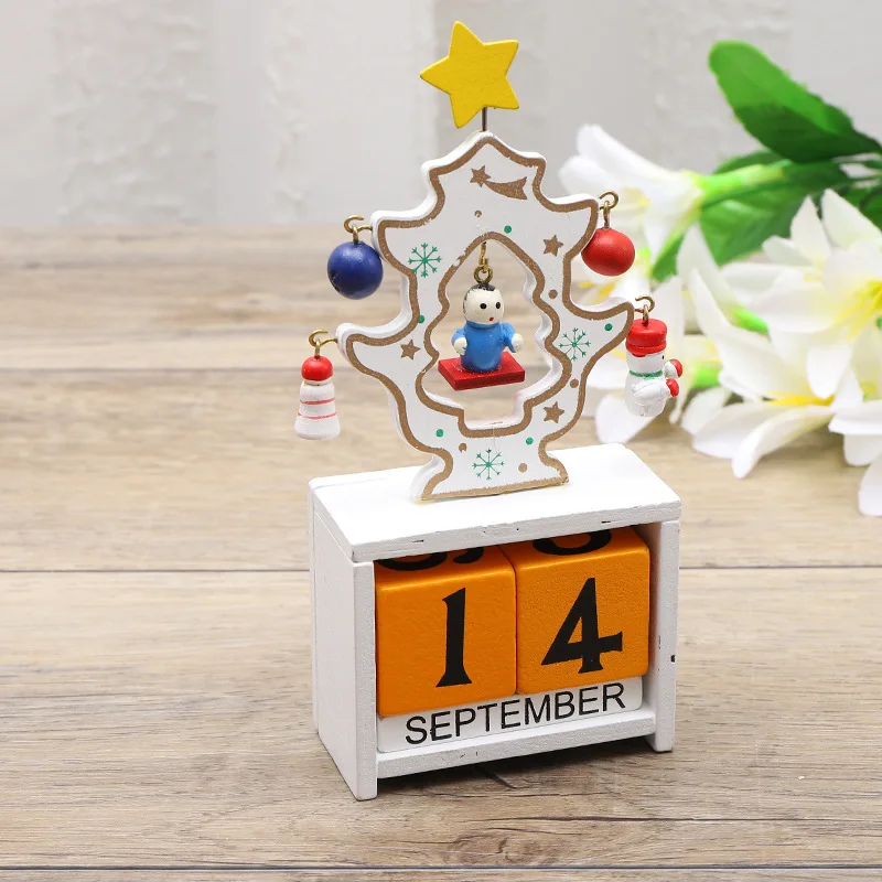 Christmas Wooden Countdown Calendar Ornament Tabletop Decor - Image 25