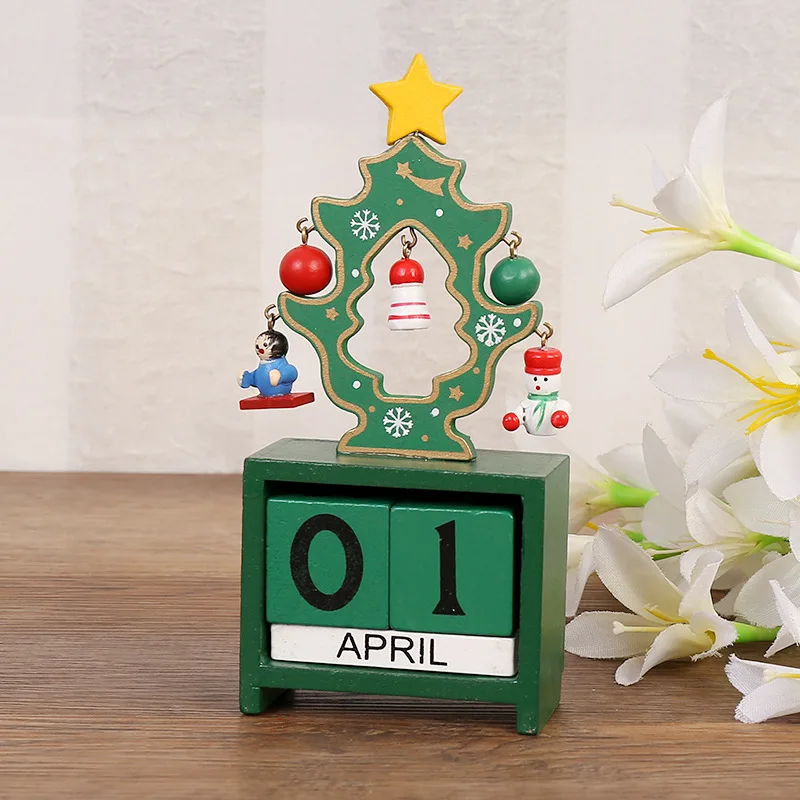 Christmas Wooden Countdown Calendar Ornament Tabletop Decor - Image 29