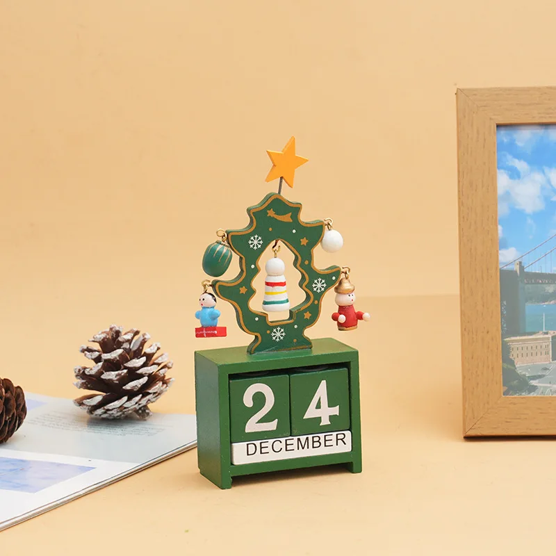 Christmas Wooden Countdown Calendar Ornament Tabletop Decor - Image 3