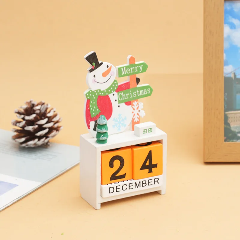 Christmas Wooden Countdown Calendar Ornament Tabletop Decor - Image 4