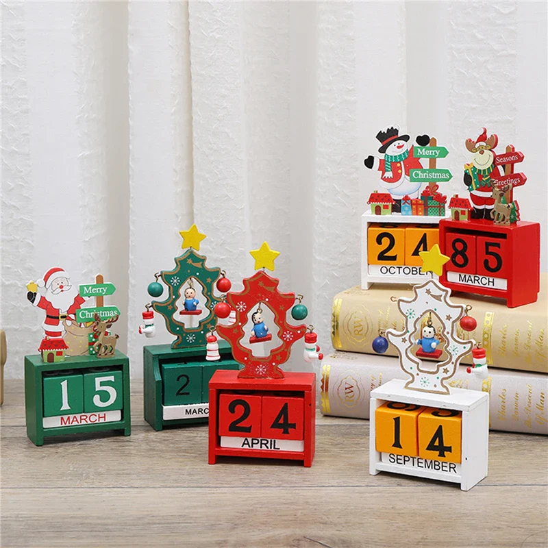 Christmas Wooden Countdown Calendar Ornament Tabletop Decor - Image 7