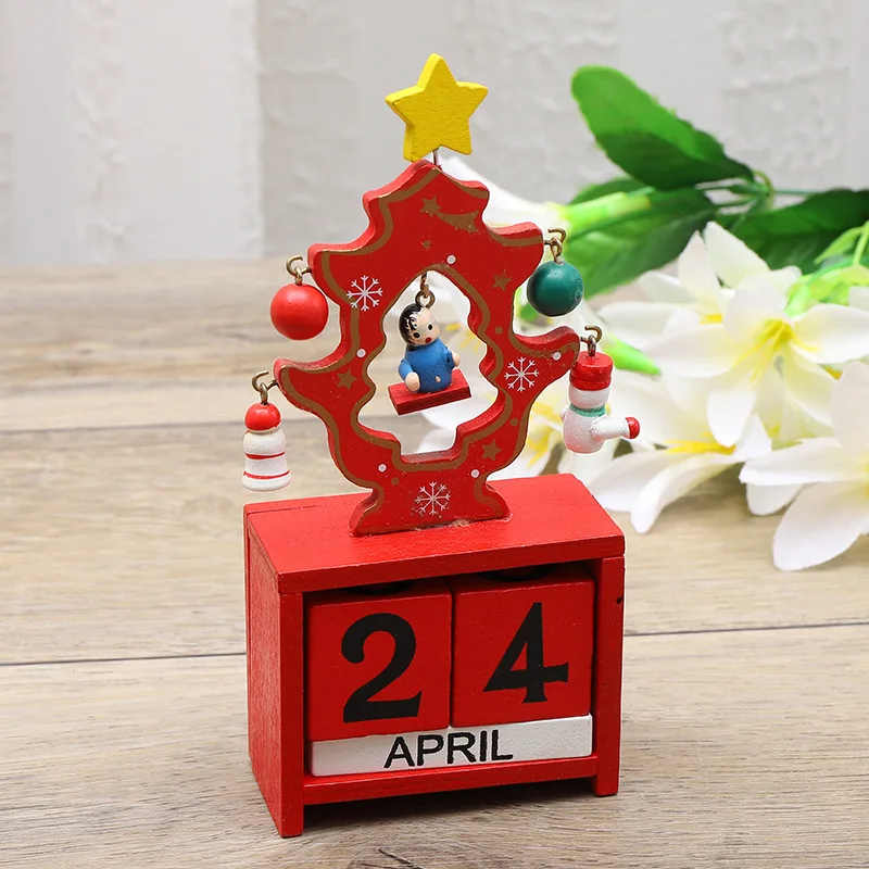 Christmas Wooden Countdown Calendar Ornament Tabletop Decor - Image 9