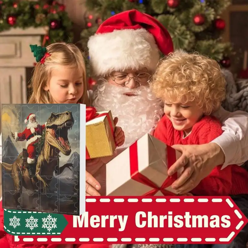 Dinosaur Advent Calendar - 24-Day Christmas Countdown, Fun Holiday Decor for Kids and Families - Image 4