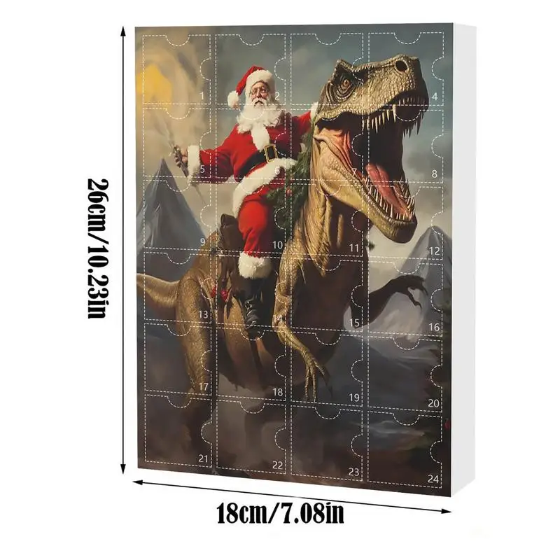 Dinosaur Advent Calendar - 24-Day Christmas Countdown, Fun Holiday Decor for Kids and Families - Image 6