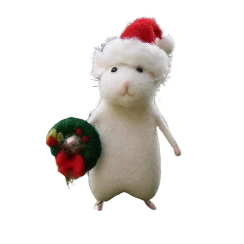 Handcrafted Felt Pumpkin Mouse Ornament - Unique Seasonal Decor for Halloween & Christmas Celebrations - Image 8