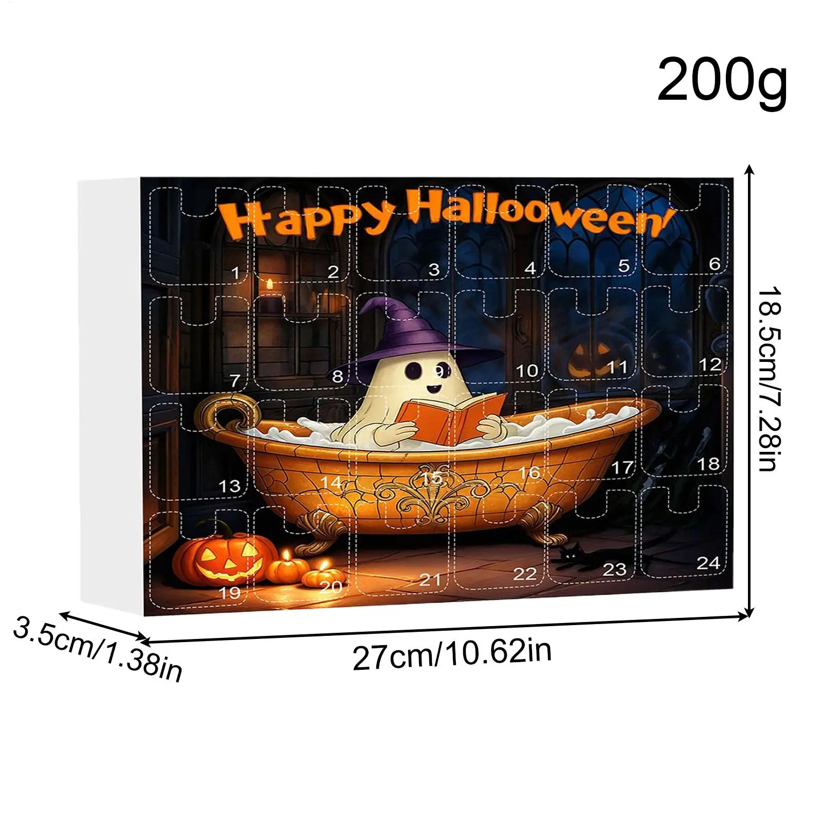 Halloween Advent Calendar Ghost Earrings 24 Day Set - Image 13