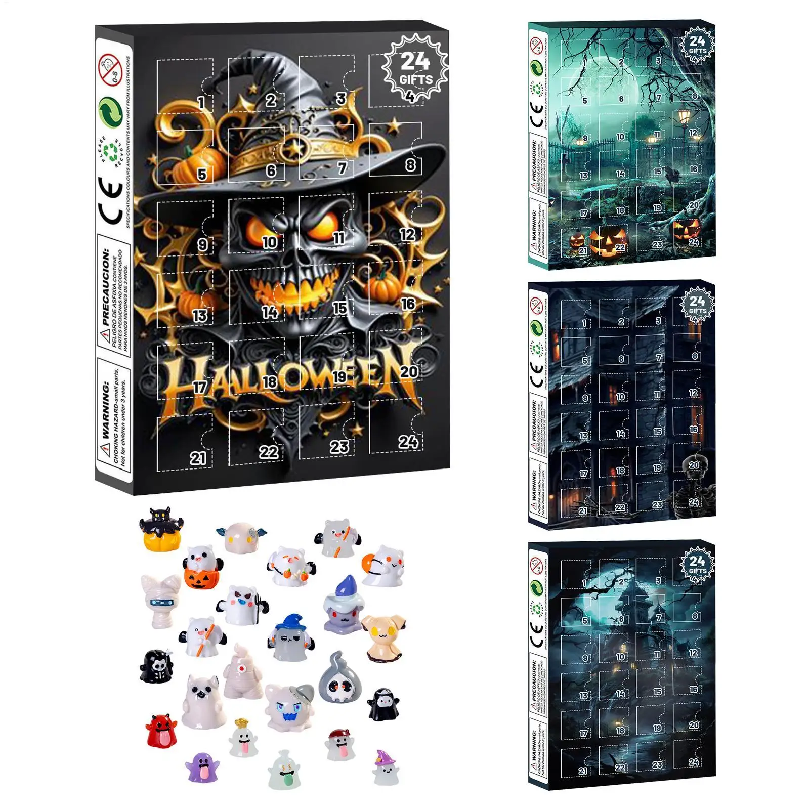 Halloween Advent Calendar 24 Days Tabletop Decor Collectible - Image 12