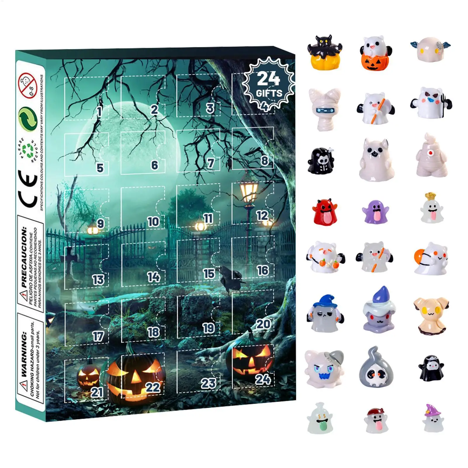 Halloween Advent Calendar 24 Days Tabletop Decor Collectible - Image 13