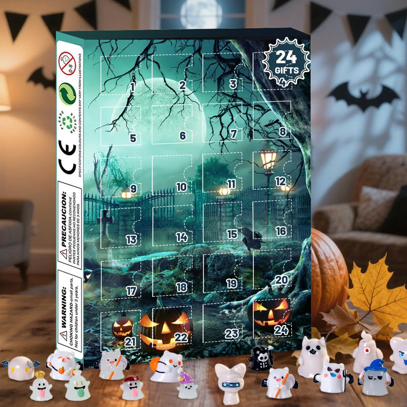 Halloween Advent Calendar 24 Days Tabletop Decor Collectible - Image 3