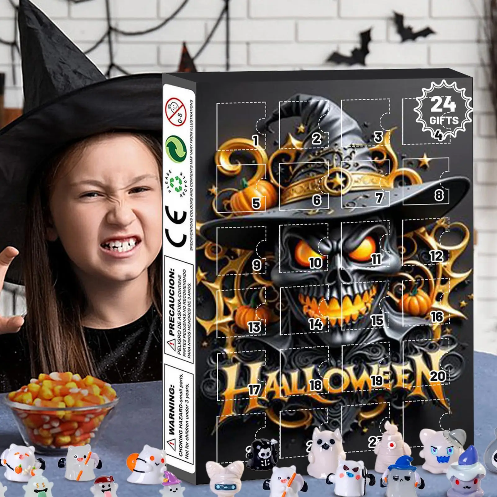 Halloween Advent Calendar 24 Days Tabletop Decor Collectible - Image 5