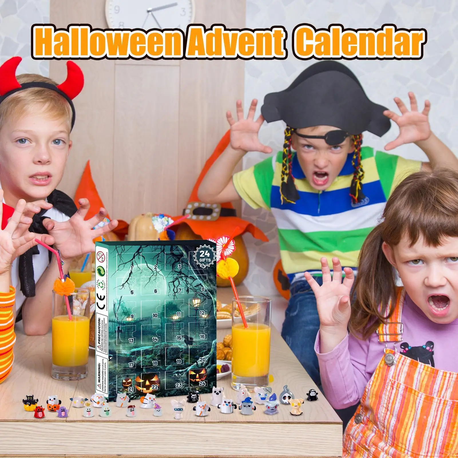 Halloween Advent Calendar 24 Days Tabletop Decor Collectible - Image 8