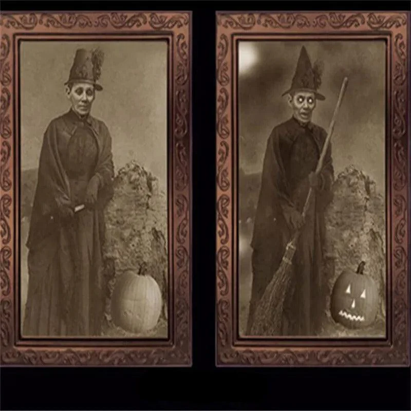 Spooky Ghost 3D Changing Face Moving Picture Frame - Halloween Wall Decor for Haunted Parties and Home Decoration - Image 3