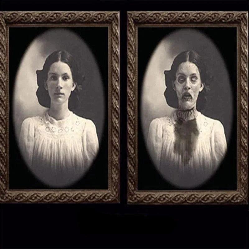 Spooky Ghost 3D Changing Face Moving Picture Frame - Halloween Wall Decor for Haunted Parties and Home Decoration - Image 5