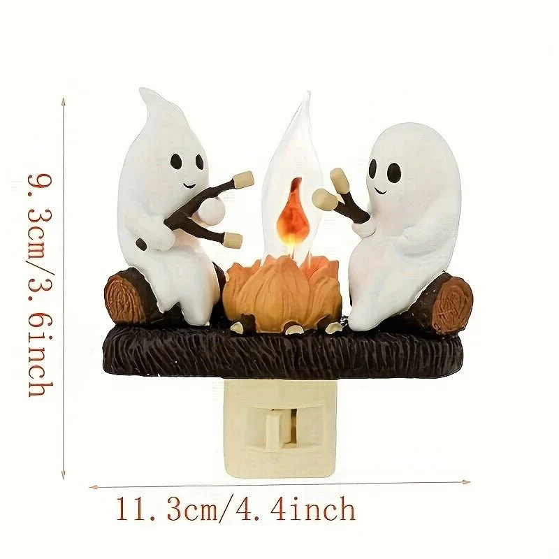 Ghostly Campfire Night Light - Flickering LED Halloween Decor for Spooky Ambiance in Bedrooms and Living Rooms - Image 6
