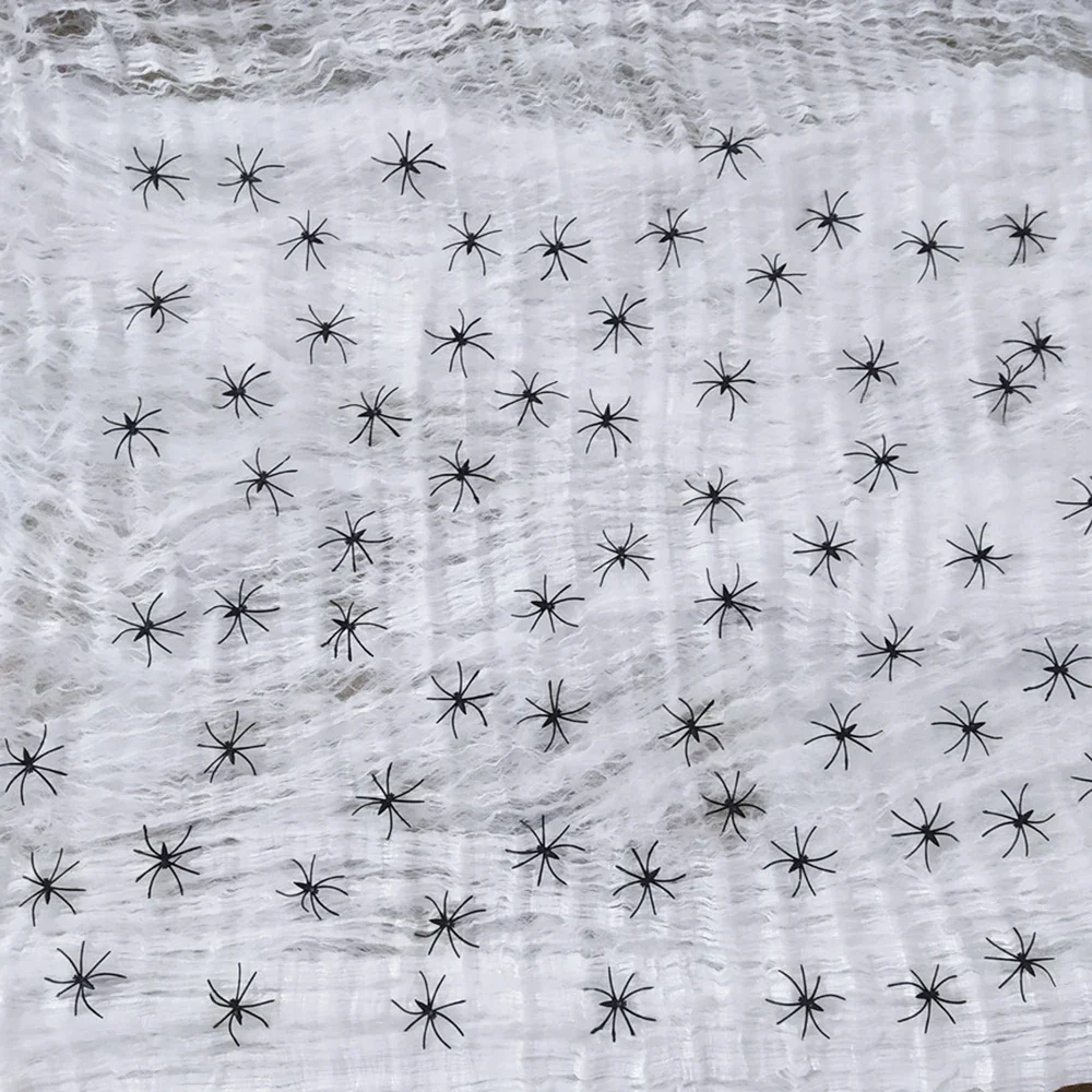 Halloween Spider Web with Spiders - Haunted House Outdoor/Indoor Decor - Image 3