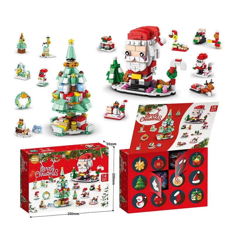 Christmas Building Blocks Advent Calendar DIY Kit Kids - Image 3