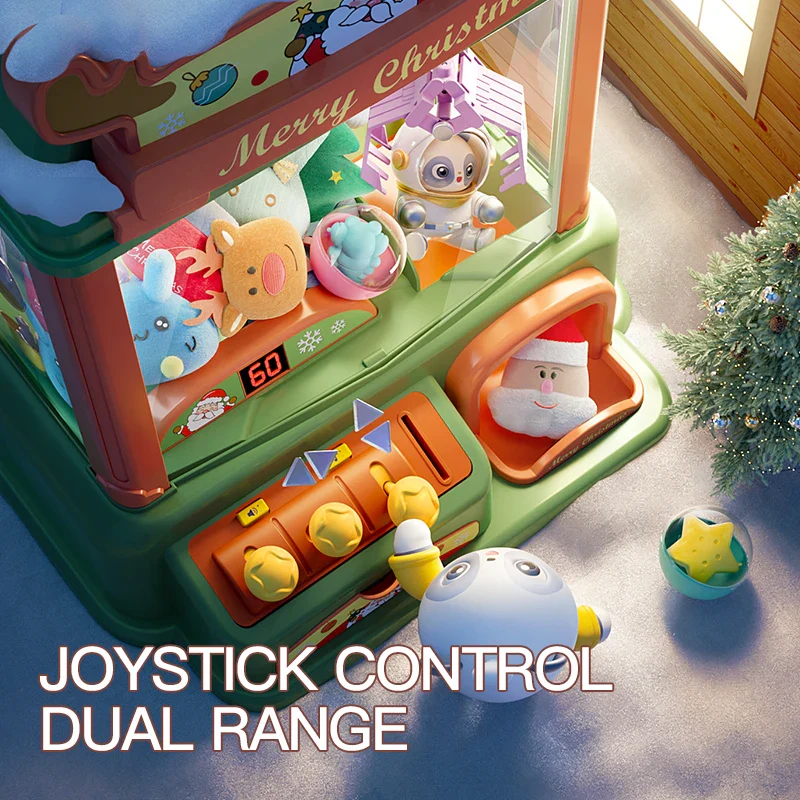 Christmas Doll Claw Machine Premium Set B - Coin Operated Fun Toy for Kids, Festive Gift Idea - Image 5