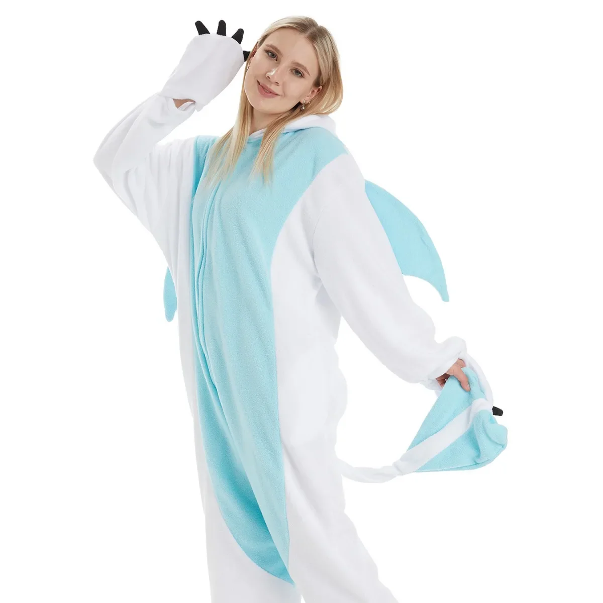 Kigurumi Toothless Dragon Pajamas Jumpsuit for Kids Adults - Image 3