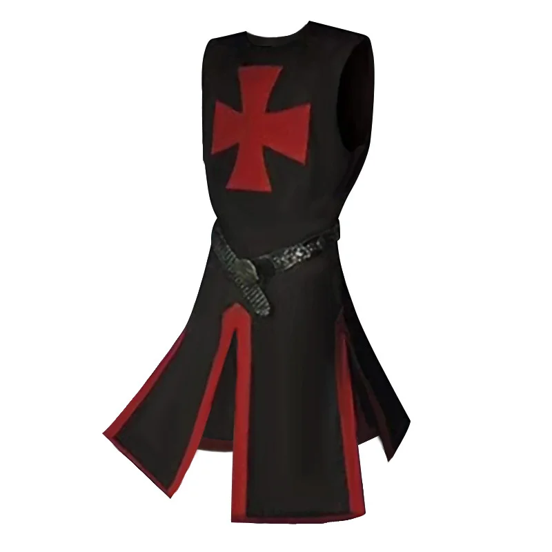 Knights Templar Crusader Cosplay Costume - Authentic Tunic & Cape Set for Halloween - Image 12