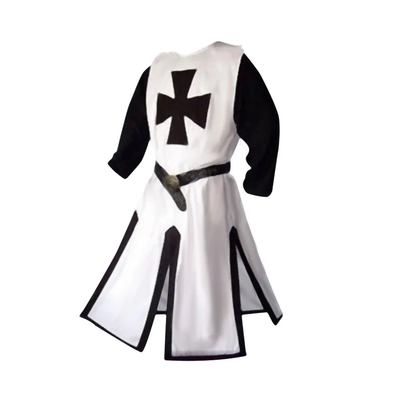 Knights Templar Crusader Cosplay Costume - Authentic Tunic & Cape Set for Halloween - Image 13