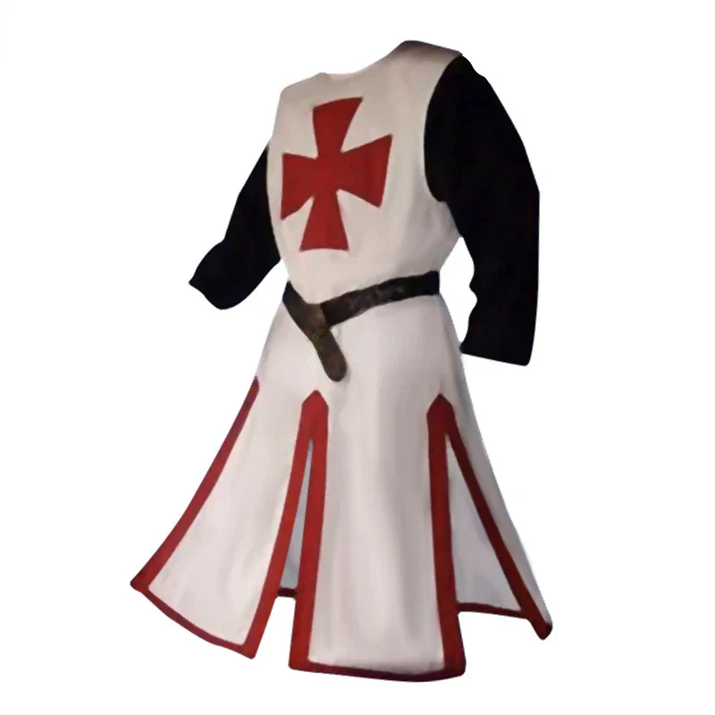 Knights Templar Crusader Cosplay Costume - Authentic Tunic & Cape Set for Halloween - Image 9