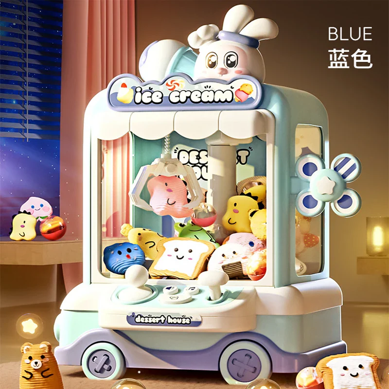 Mini Cartoon Claw Crane Machine Toy for Kids - Plush Rabbit Doll Grabber with Music & Lights - Image 5