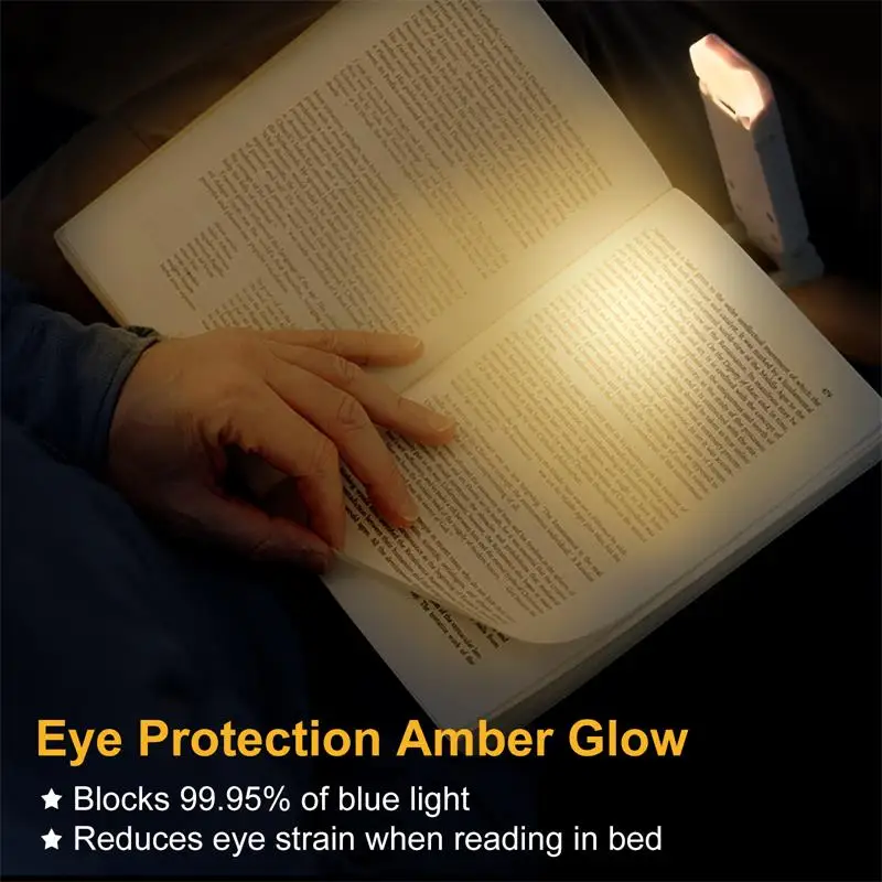 Mini LED Clip Book Light - USB Rechargeable, Brightness Adjustable Eye Protection Bookmark for Night Reading - Image 3