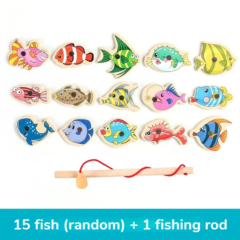 Interactive Montessori Wooden Fishing Game - Magnetic Marine Life Learning Toy for Kids, Parent-Child Engagement, Eco-Friendly Design - Image 7