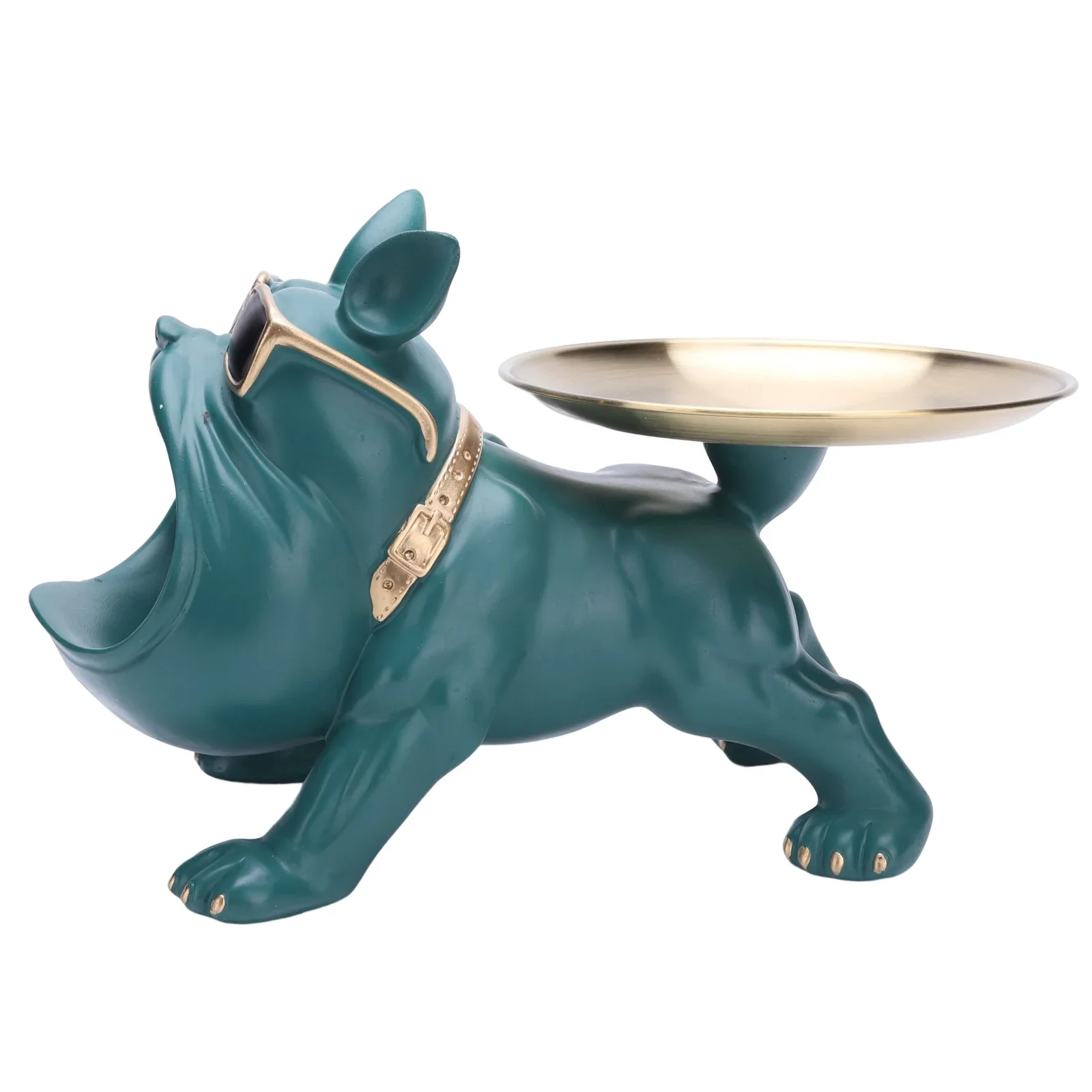 Resin Bulldog Storage Sculpture - Stylish Key Holder & Candy Tray for Home Decor - Image 8