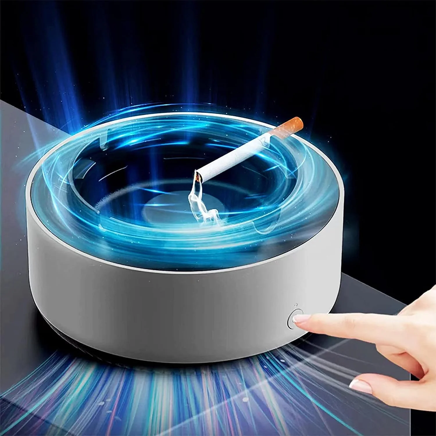 Electronic Air Purification Ashtray - Indoor Smoke Removal Device with Multi-Layer Filtration for Cleaner Living Spaces - Image 3