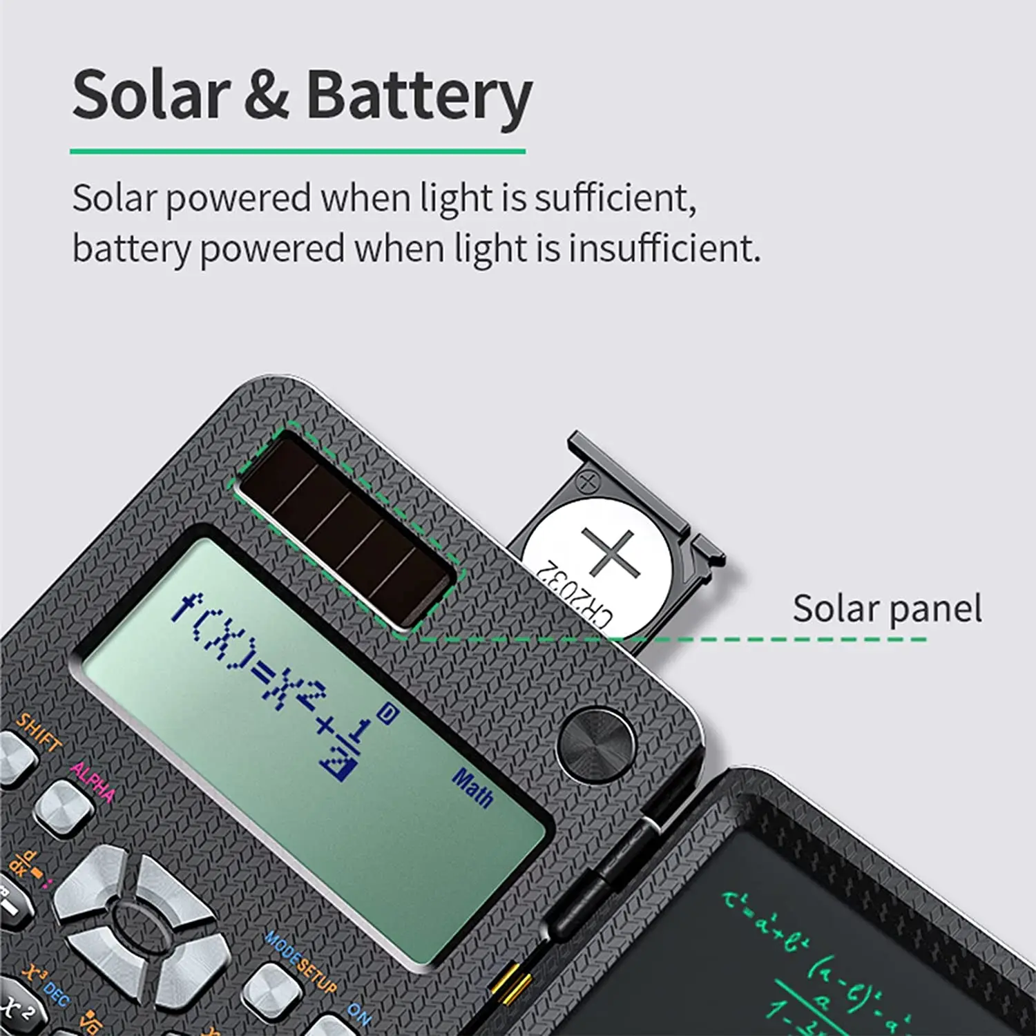 Solar Scientific Calculator with LCD Notepad - 417 Functions, Portable Foldable for Students, Upgraded 991ES - Image 7