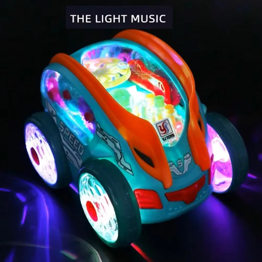 Speedlite Toy Car with LED Lights & Music for Boys Girls, Dynamic Transparent Luminous Car - Image 6